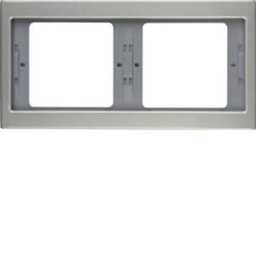 Berker 13637004 Rahmen 2fach waagerecht, K.5, Edelstahl, Metall mattiert Mesch Shop Berker 13637004 Rahmen 2fach waagerecht, K.5, Edelstahl, Metall mattiert Mesch Shop